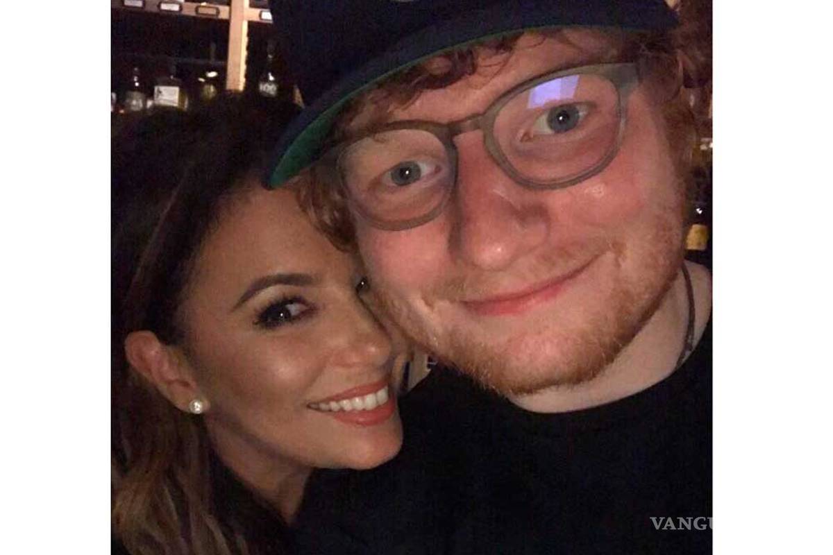 Eva Longoria presume encuentro con Ed Sheeran tras declarar su obsesión por él