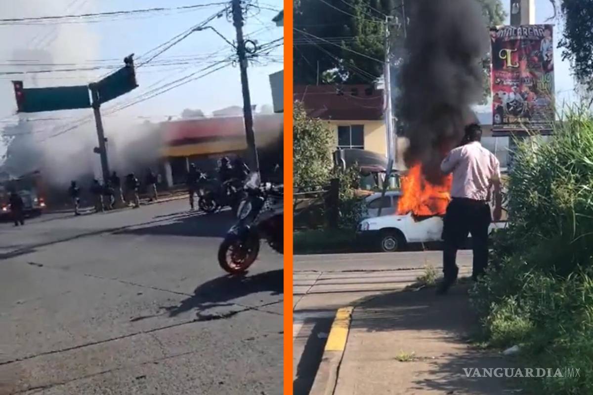 Caos en Michoacán: Reportan bloqueos, balaceras y quema de vehículos; hay detenidos (VIDEO)