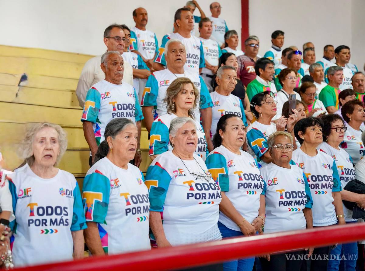 $!Más de 450 personas mayores participaron en la inauguración de los Juegos Regionales en Ramos Arizpe, con entusiasmo y espíritu competitivo.
