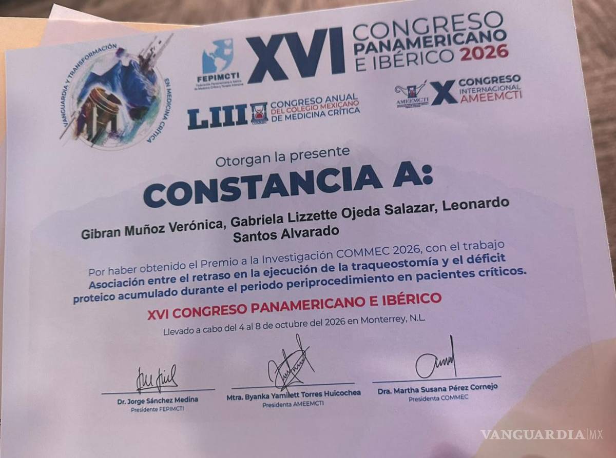 $!Los médicos galardonados pertenecen al Hospital de Especialidades No. 71 del Instituto Mexicano del Seguro Social (IMSS), en Torreón.