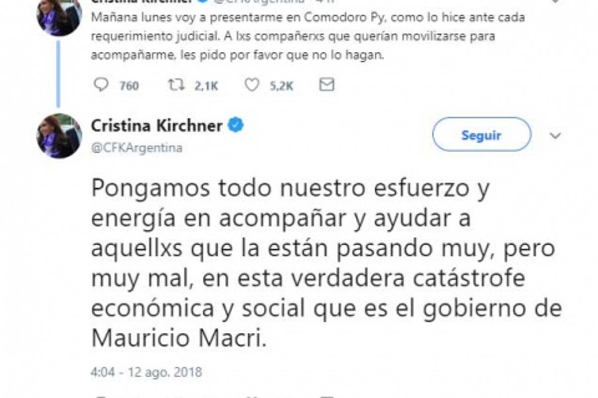 $!Argentina, en una 'catástrofe económica y social' con Macri: Cristina Kirchner