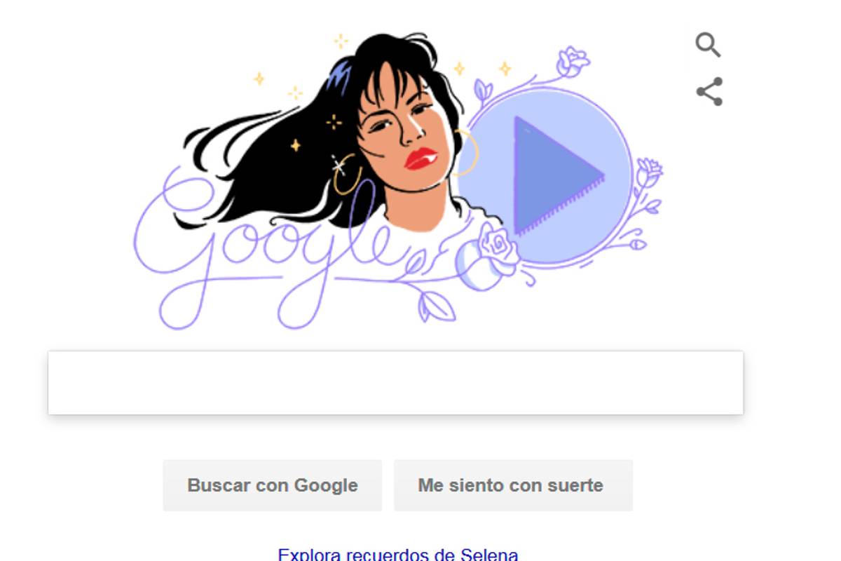 Google recuerda a Selena Quintanilla con doodle musical