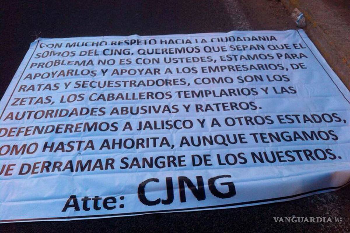 Cártel Jalisco Nueva Generación no amenazó a migrantes con narcomantas