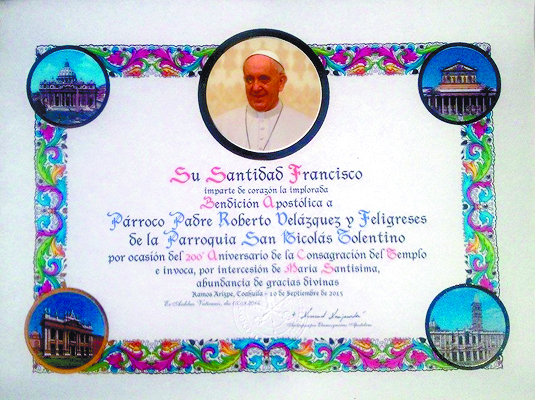 $!El Papa bendice iglesia en Ramos Arizpe