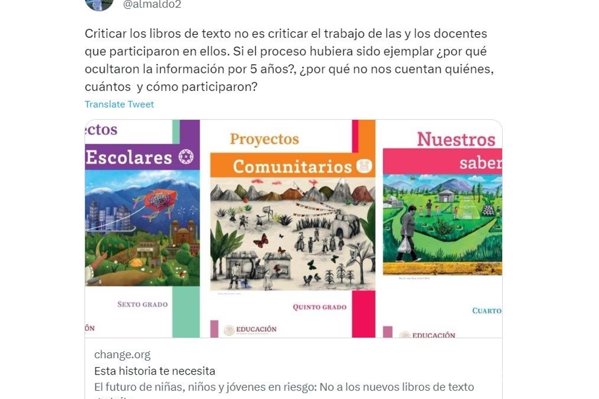 Piden en Change.org que no distribuyan libros de texto gratuitos de la SEP