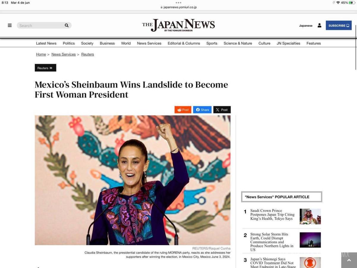 $!Primera Presidenta de México y científica: Así describen periódicos del mundo a Claudia Sheinbaum tras ganar elecciones de 2024