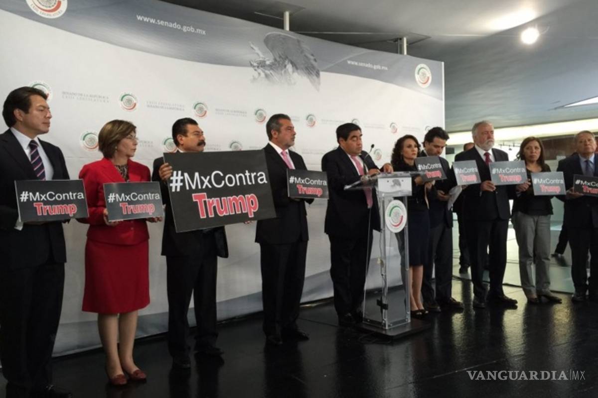 PRD en Senado lanza campaña #MxContraTrump