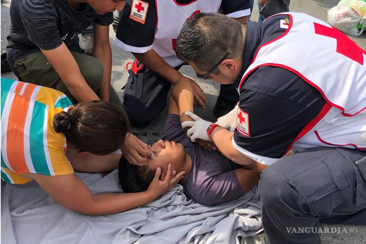 Le quitan derecho de paso a motociclista; está grave