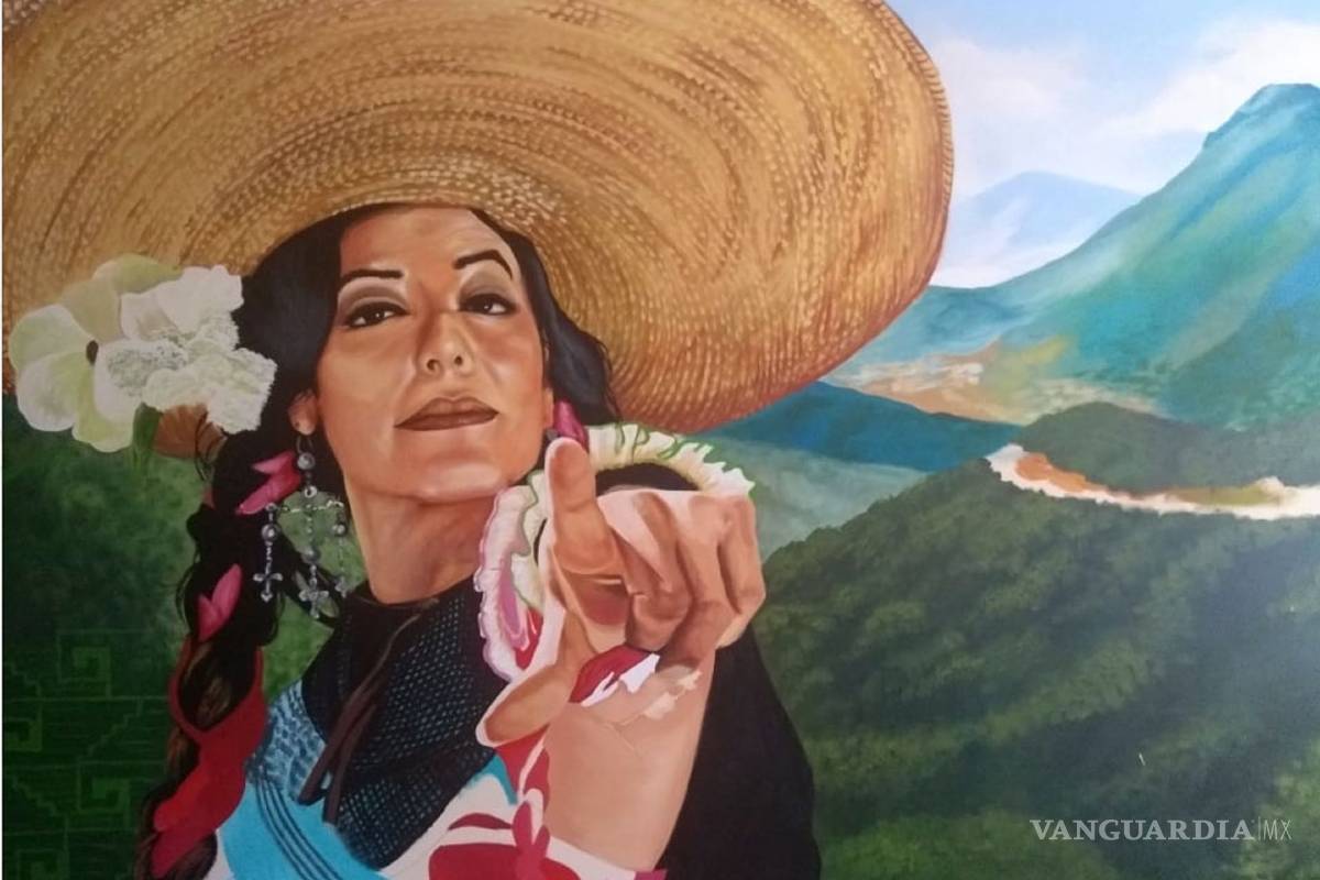 Pintor saltillense inmortaliza a Lila Downs en el Tenampa