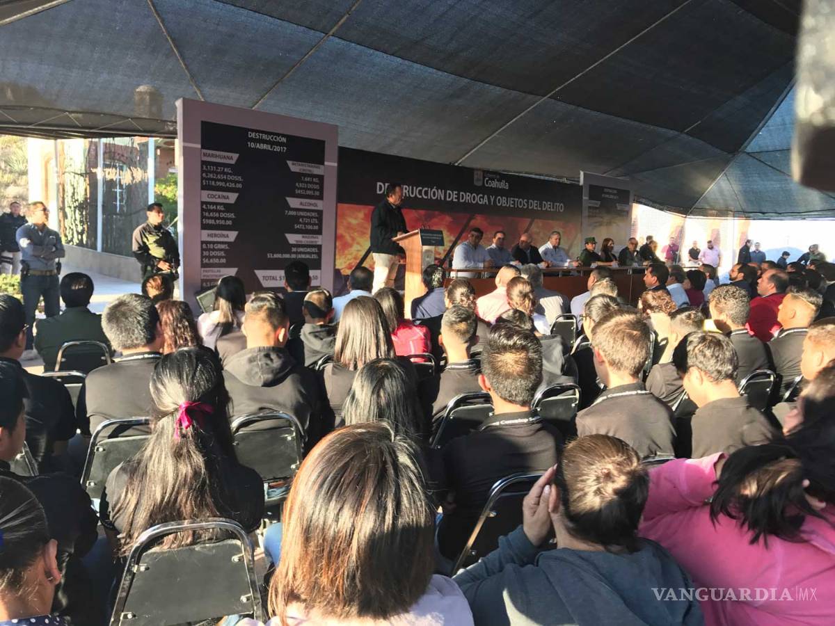 $!Secretaría del Estado destruye droga y objetos incautados al crimen organizado