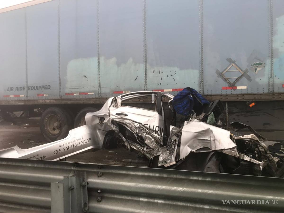 $!Accidentes paralizan la autopista Monterrey-Saltillo