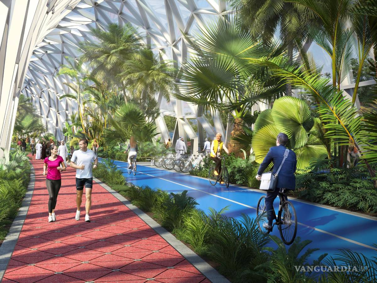 $!Deportistas y ciclistas en el interior de ‘The Loop’, en Dubái.