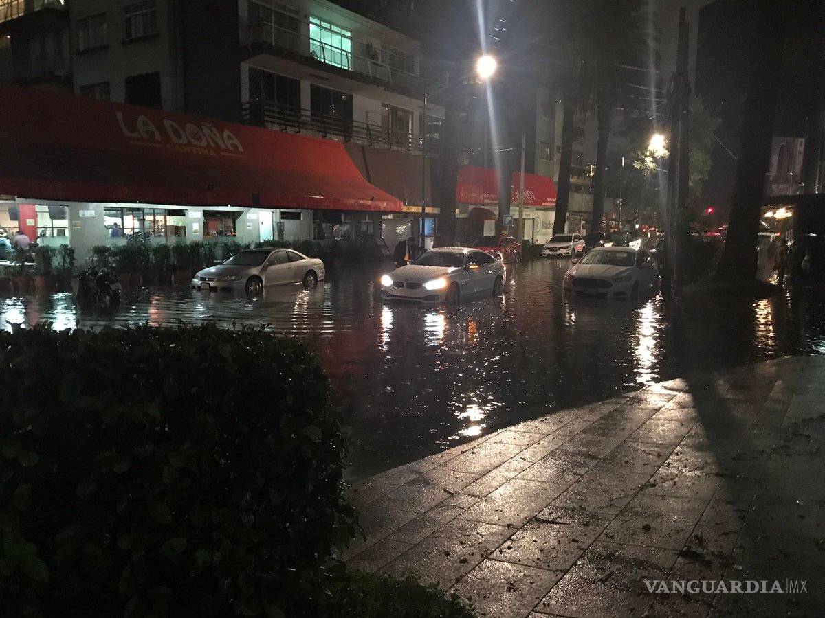 $!Lluvia intensa en CDMX causa anegación y encharcamientos