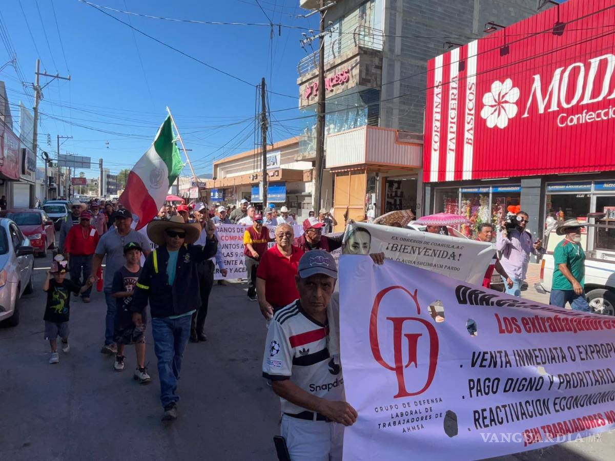 $!Los manifestantes señalaron que la paralización de AHMSA ha tenido repercusiones económicas más allá de los trabajadores de la acerera.