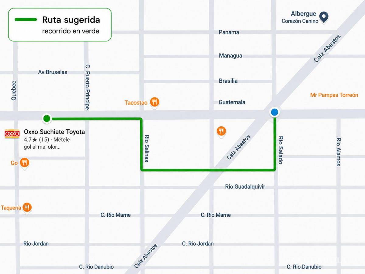 $!Ruta sugerida para evitar afectaciones.