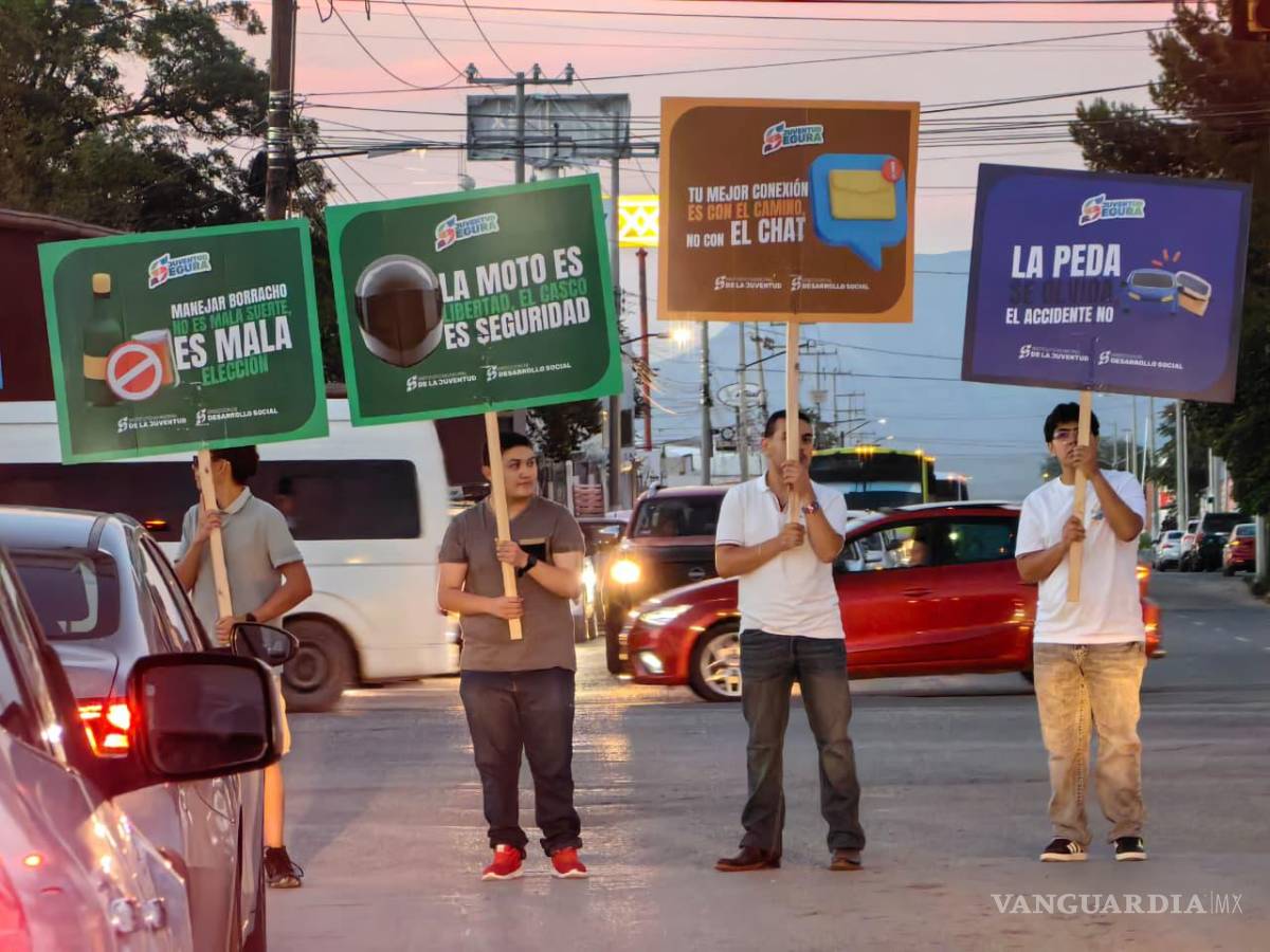 $!Los mensajes difundidos durante la jornada hicieron énfasis en evitar el consumo de alcohol al conducir y en el uso del casco por parte de motociclistas.