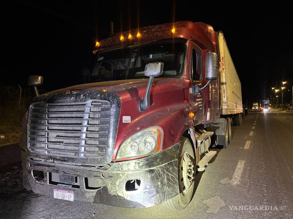 $!El vehículo quedó severamente dañado tras ser proyectado contra el camellón central y chocar contra una palmera, luego del impacto con el tráiler.