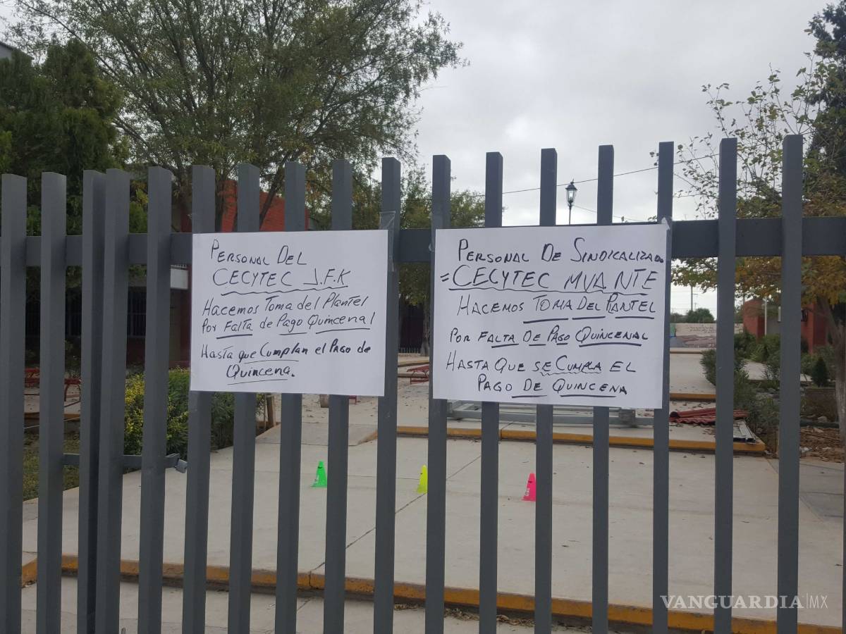 $!Maestros toman planteles del Cecytec en Monclova