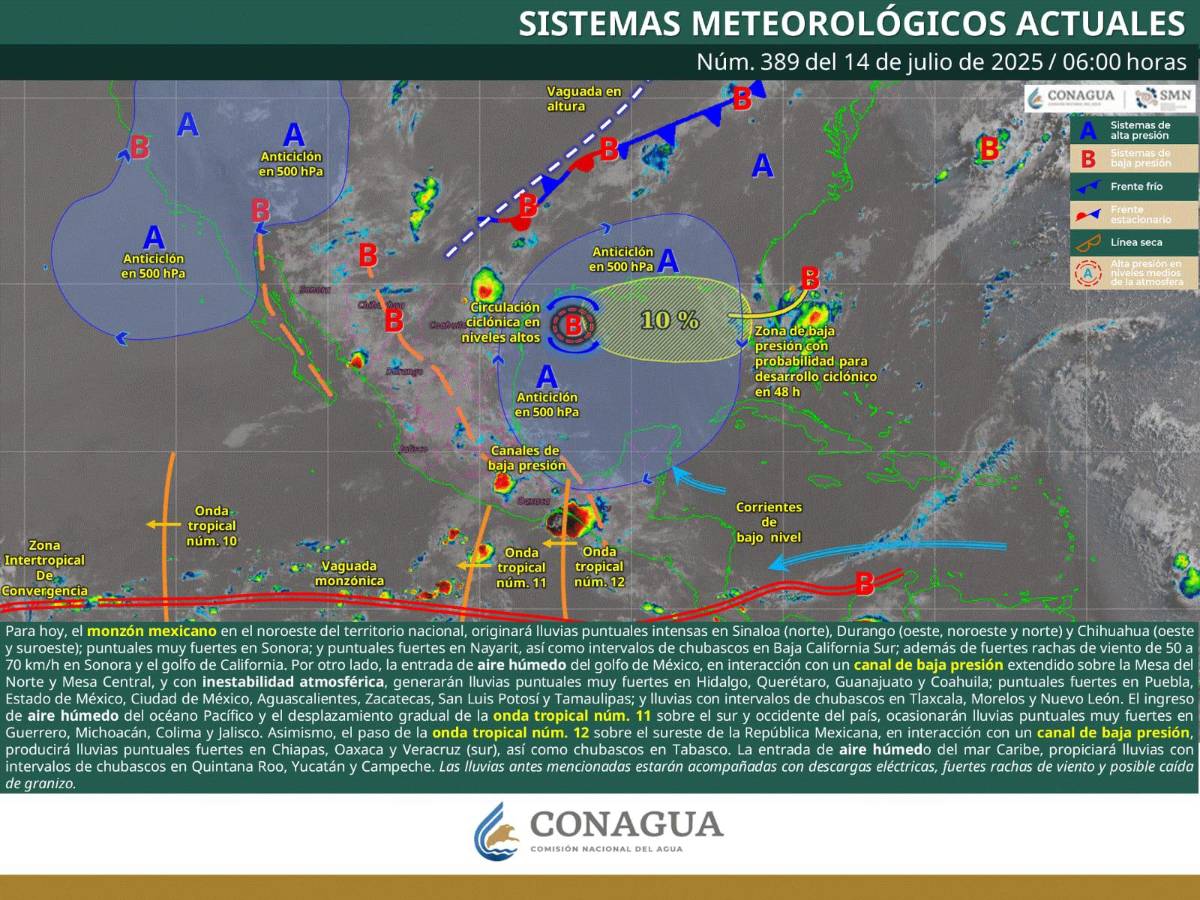 $!El Servicio Meteorológico Nacional advirtió sobre lluvias intensas y posibles granizadas en varias regiones de Coahuila.