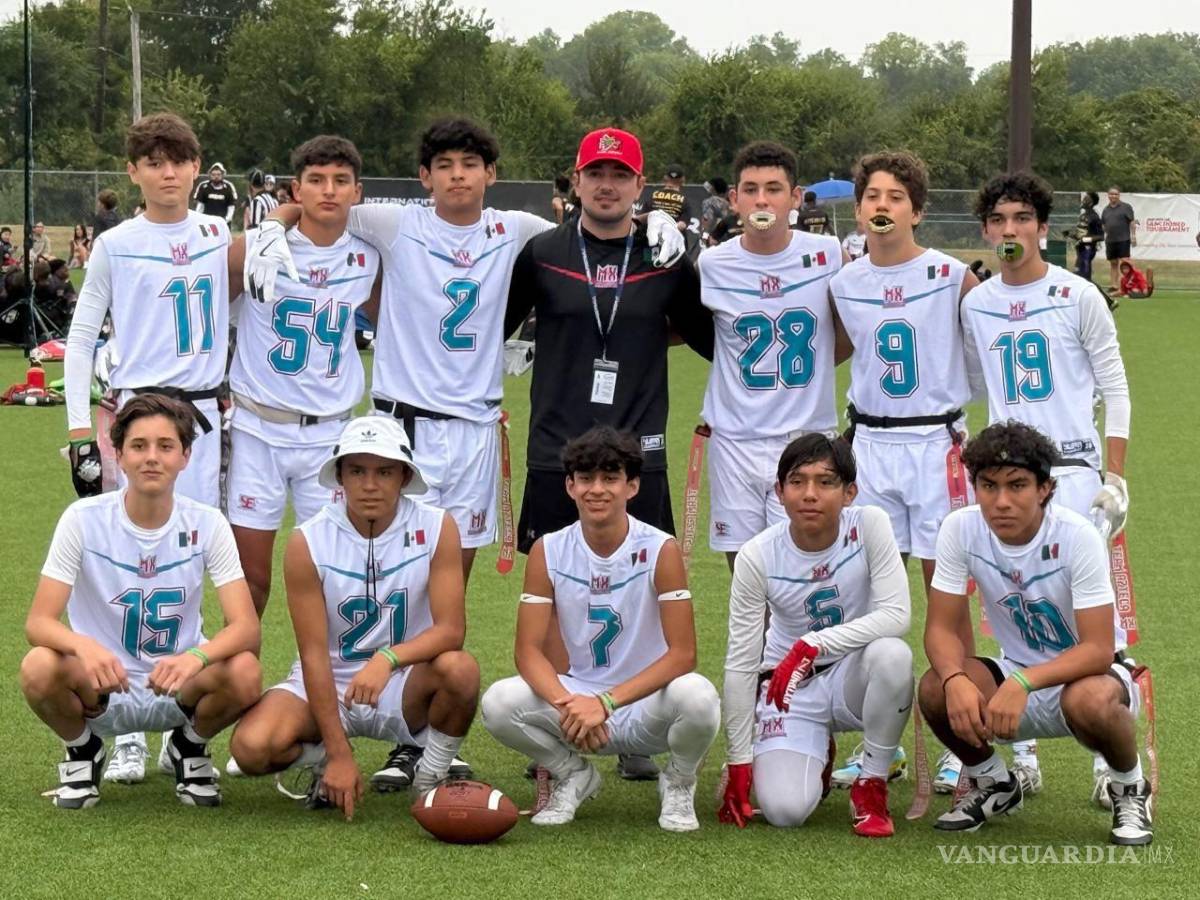 $!El equipo U14 celebra su victoria colectiva, dejando en alto el nombre de Coahuila y México en el torneo internacional.