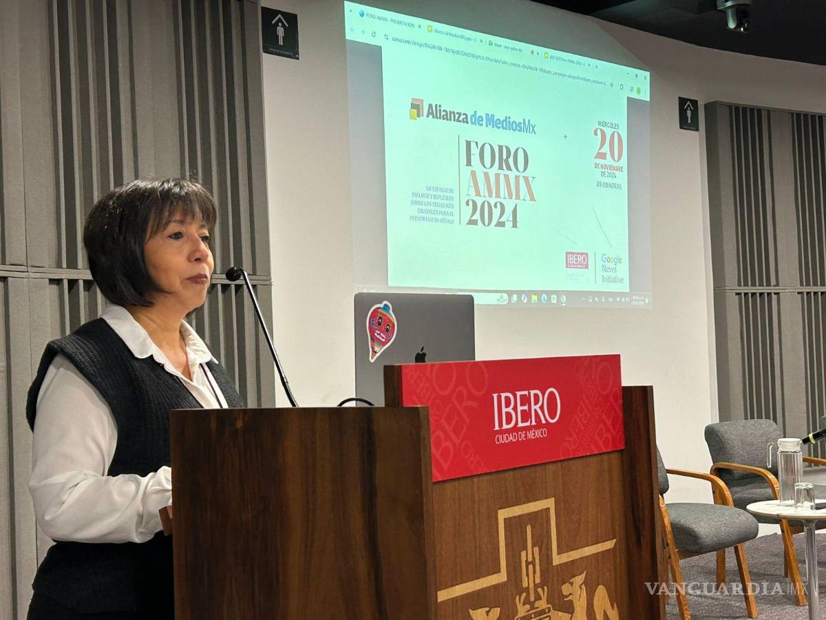 $!Martha Ramos, presidenta de la Alianza de Medios MX, durante la inauguración del foro.