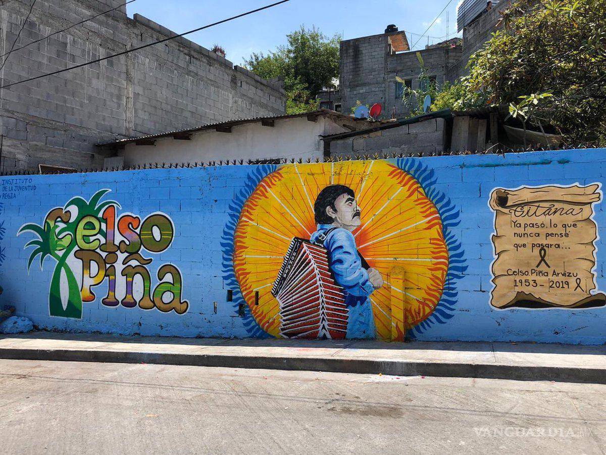 $!En las bardas de la colonia Independencia hay murales en honor a Celso Piña.