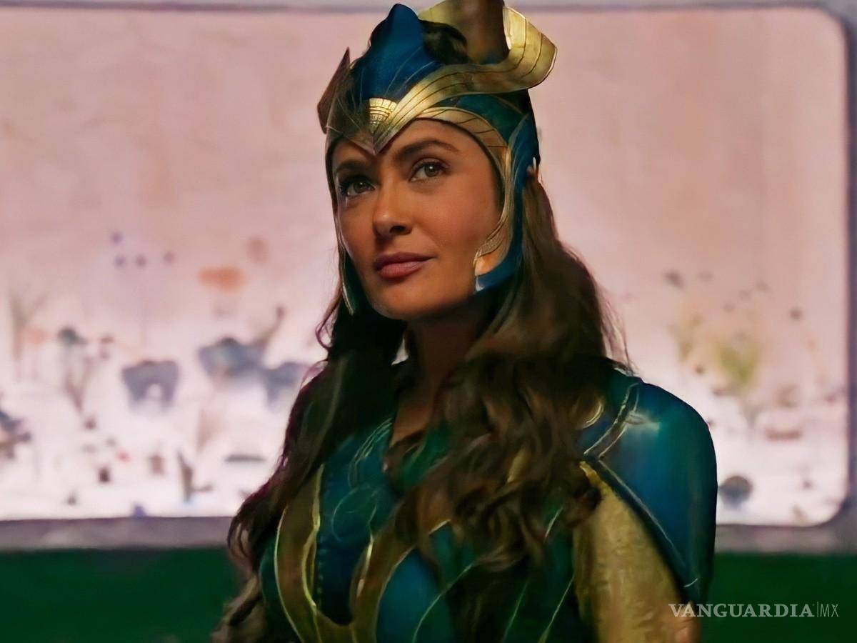 $!Salma Hayek debutó hace unas semanas como la primera mujer mexicana en ser parte de Marvel gracias a “Eternals”.