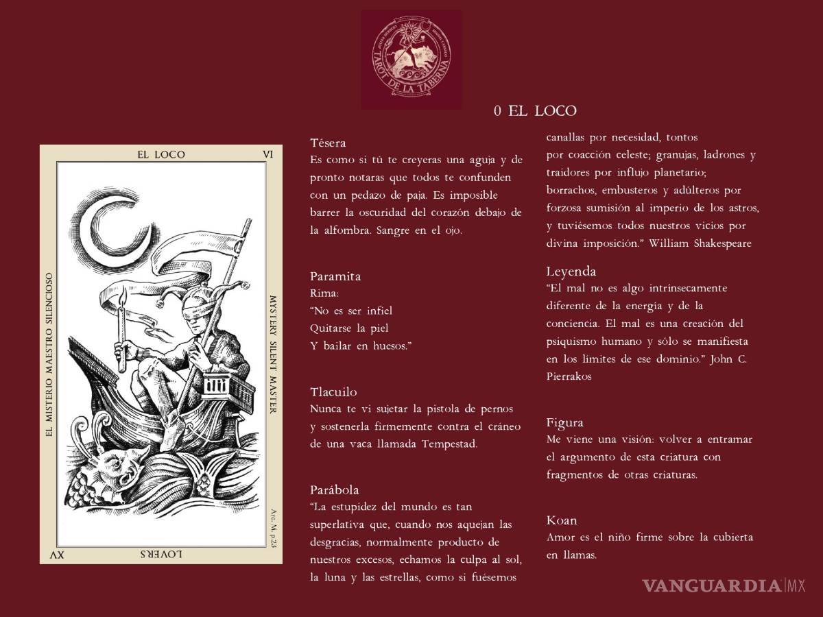 $!Tarot de la taberna: Un salto al vacío que se transfiguró en arte e intuición