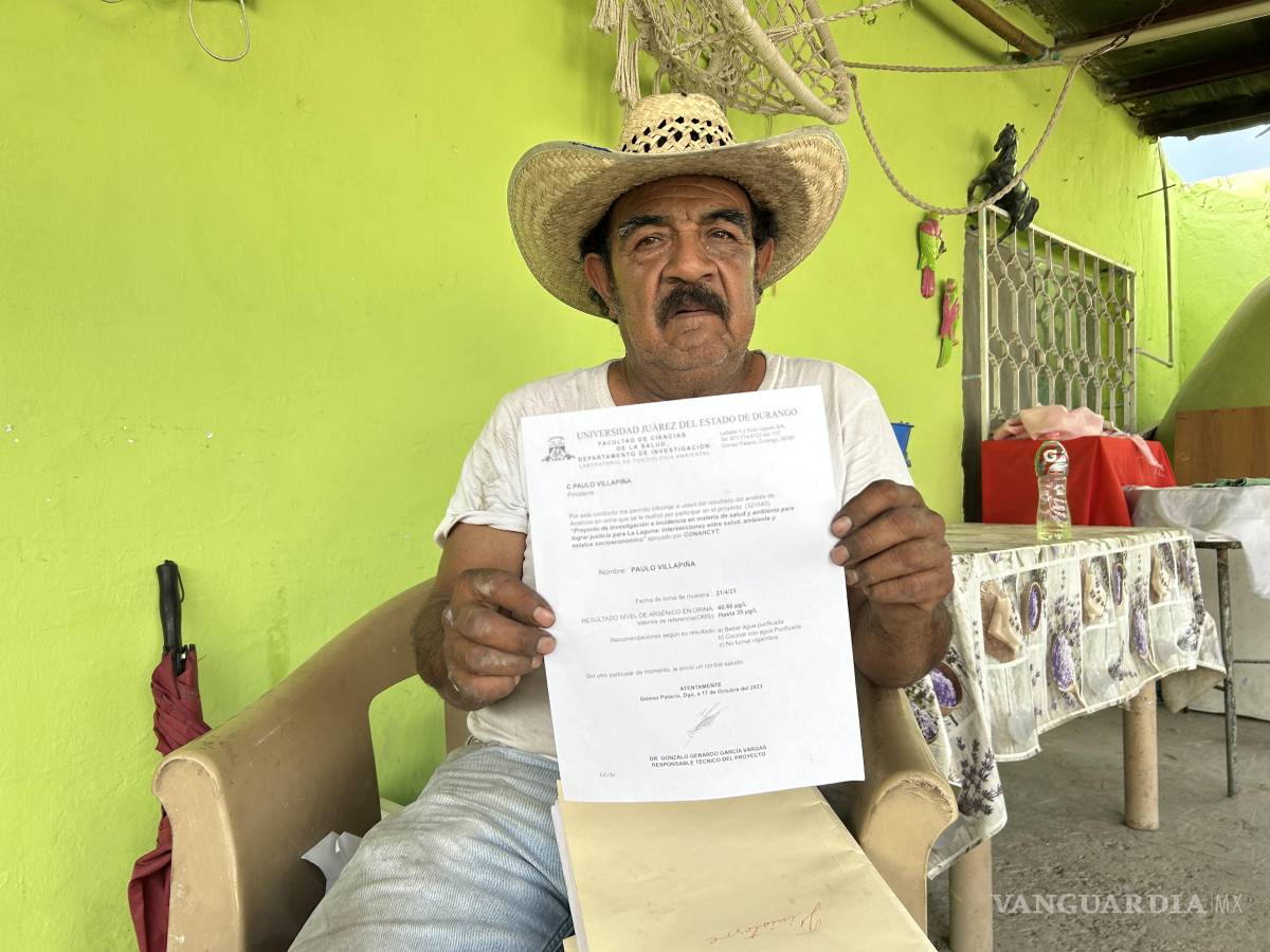 $!Pablo Villa y su esposa accedieron a hacerse la prueba de presencia de arsénico. El comisariado salió por encima de 35 microgramos, su esposa no.