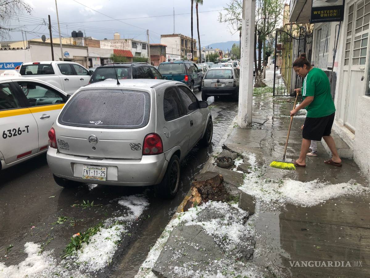 $!Las mejores imágenes de la granizada en Saltillo