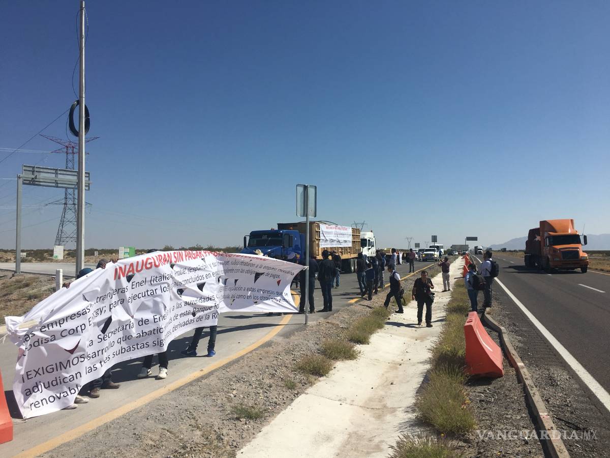 $!Cancelan inauguración de parque solar tras protestas de trabajadores en Viesca