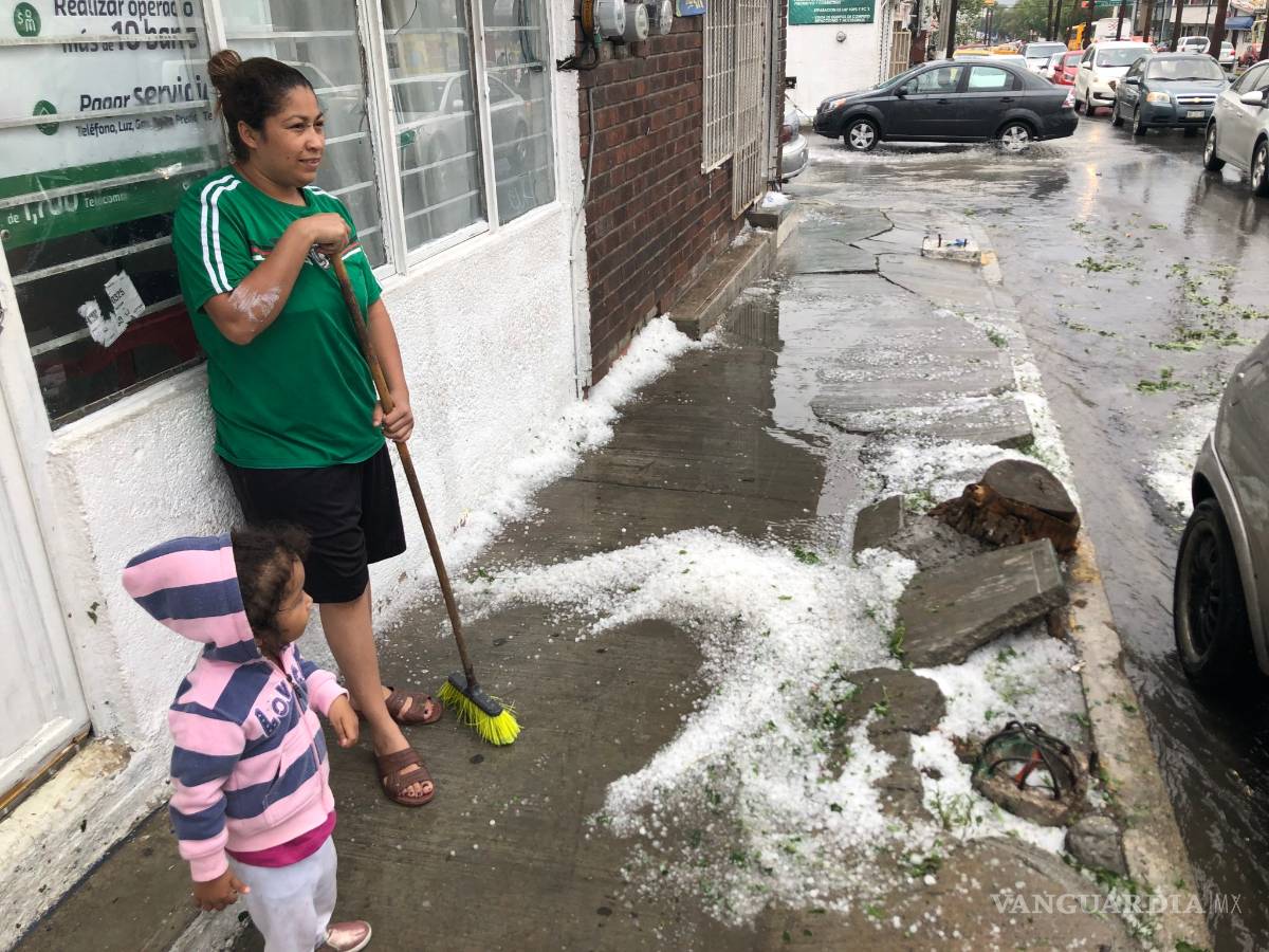 $!Las mejores imágenes de la granizada en Saltillo