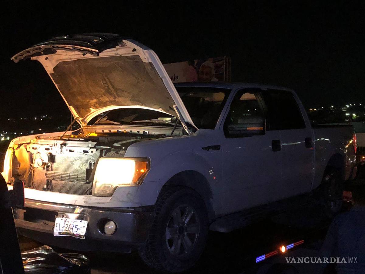 $!La camioneta responsable de los daños.