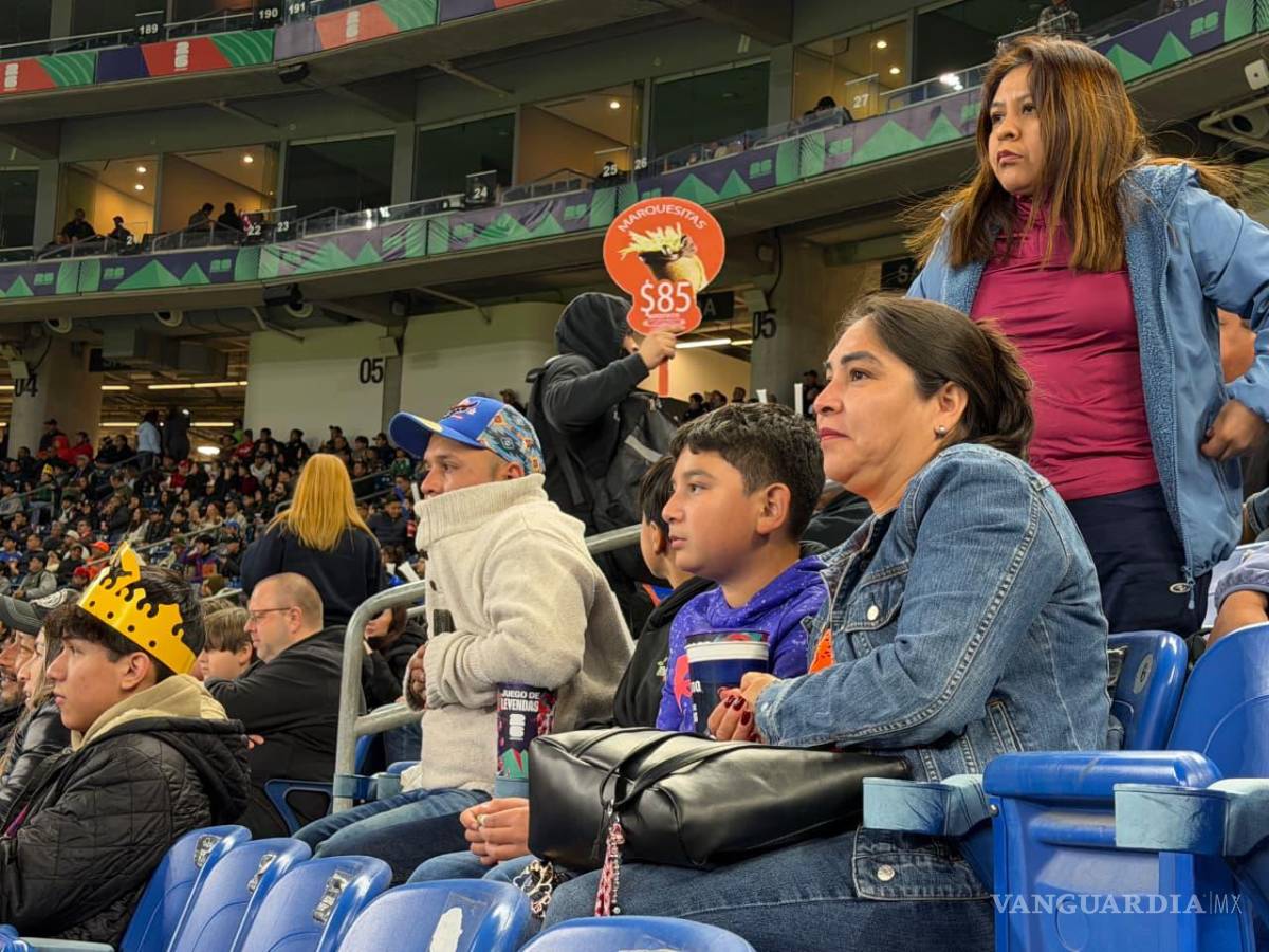$!Mario González, de 12 años, integrante de la Academia Jaguares del Gobierno de Saltillo, vivió una experiencia inolvidable al asistir al Juego de Leyendas 2026 en el Estadio BBVA.