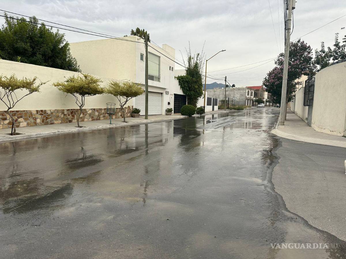 $!El agua recorre varios metros dentro de este fraccionamiento privado.