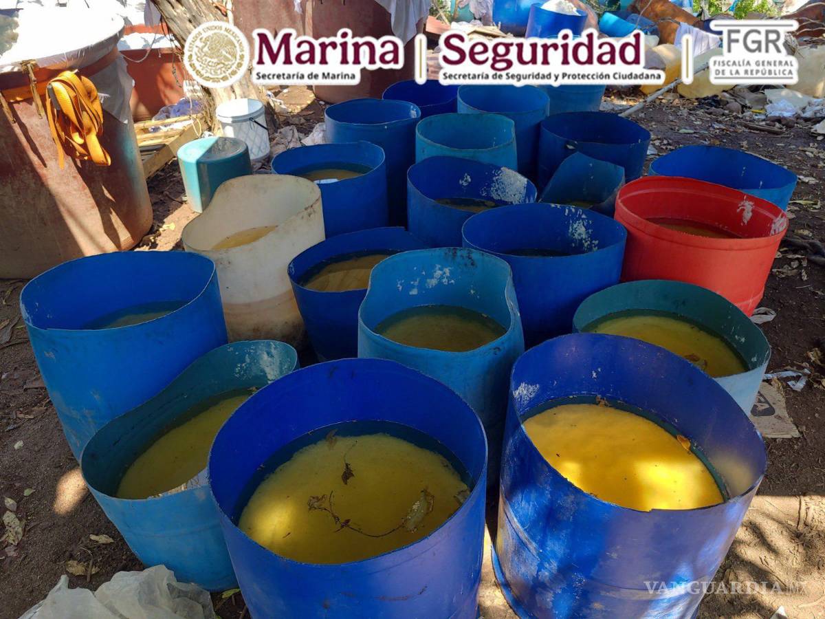 $!Desmantelan segundo mayor narcolaboratorio del sexenio y aseguran 16.8 toneladas de metanfetamina