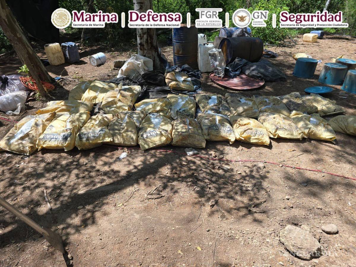 $!Aseguran 21 toneladas de metanfetamina en 2 narcolaboratorios ligados a ‘Los Mayos’