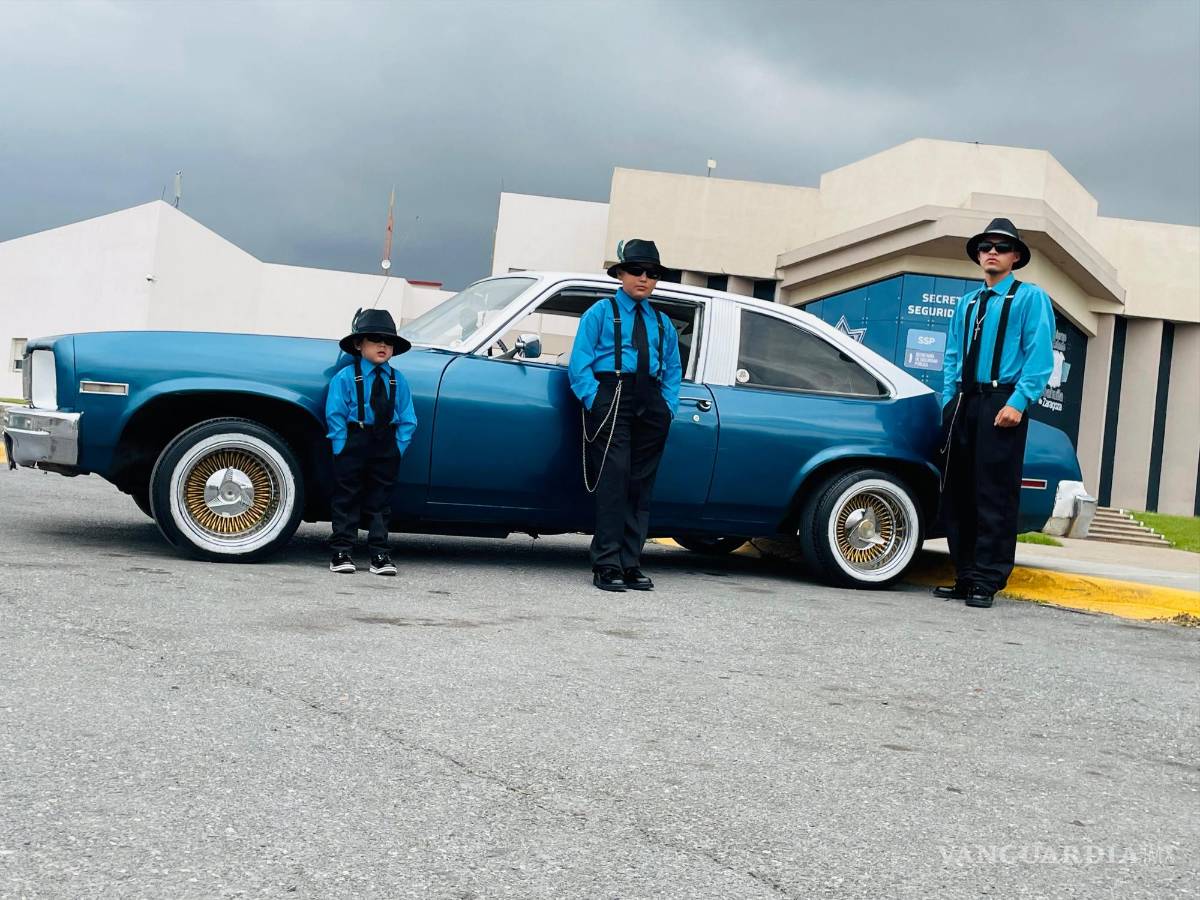 $!El Chevy Nova 1976, restaurado por el padrino de Dominic, fue una de las atracciones principales de la fiesta.