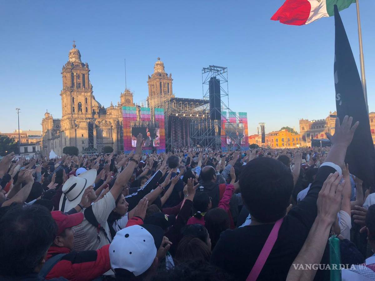 $!Así se vive el AMLOFest desde el Zócalo capitalino