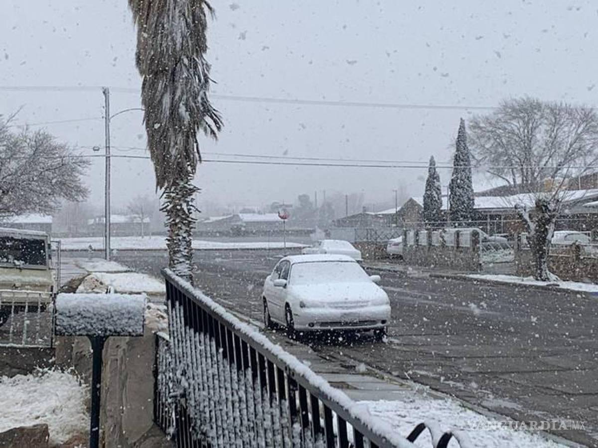 $!La nevada permaneció por algunas horas solamente, pero las bajas temperaturas persisten, a pesar de que un día antes el termómetro había alcanzado los 30 grados centígrdos.