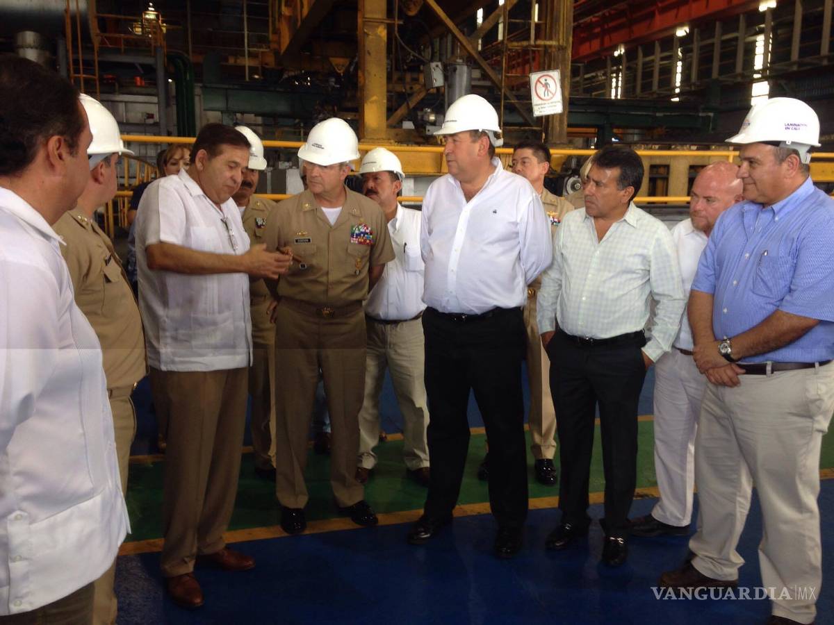 $!Secretario de Marina inaugura Planta de Normalizado de Placa en AHMSA