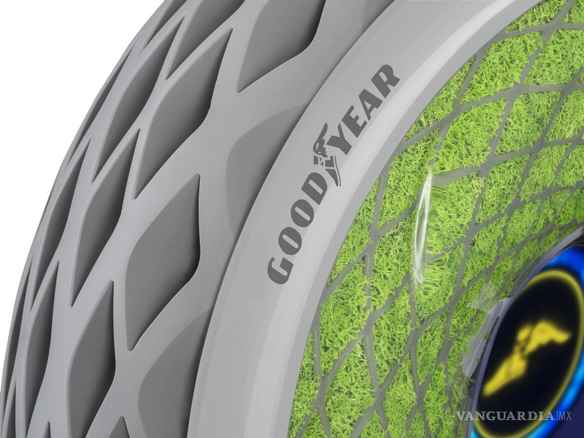 $!Goodyear Oxygene, neumático relleno de musgo para limpiar el aire de las ciudades
