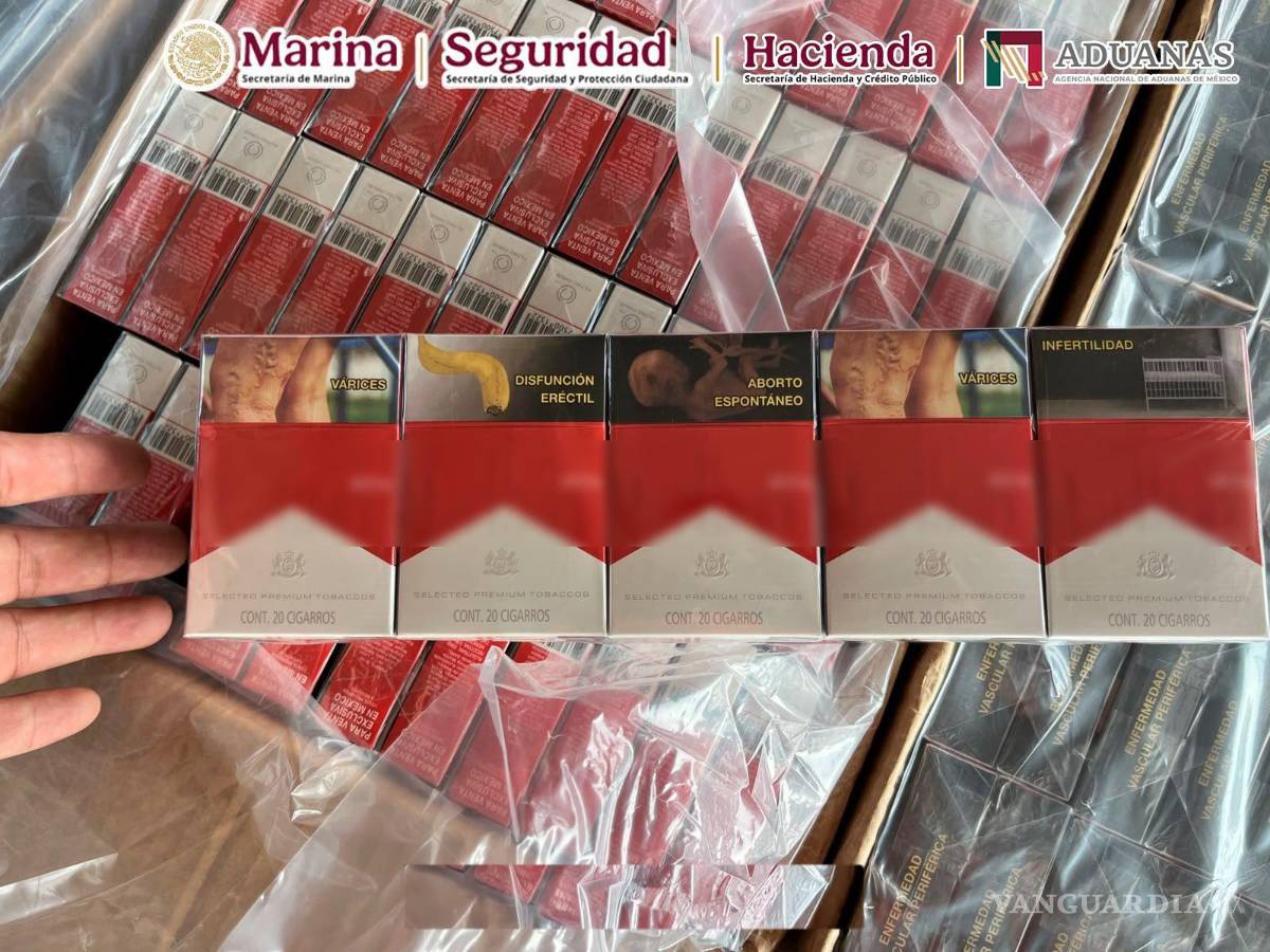 $!Aseguran cerca de 10 millones de cigarrillos apócrifos en el puerto de Lázaro Cárdenas, Michoacán