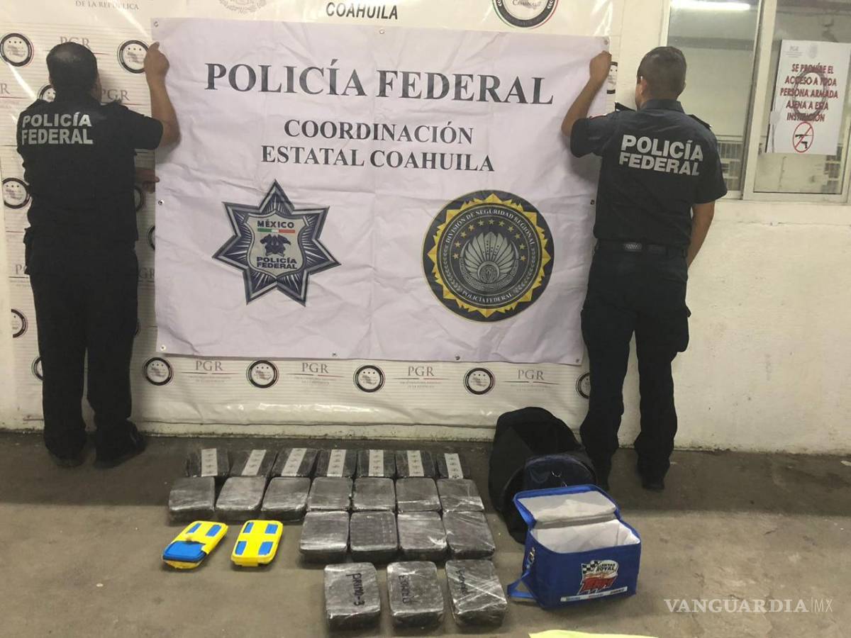 $!Decomisan droga por 9 millones de pesos en camión de pasajeros en Saltillo