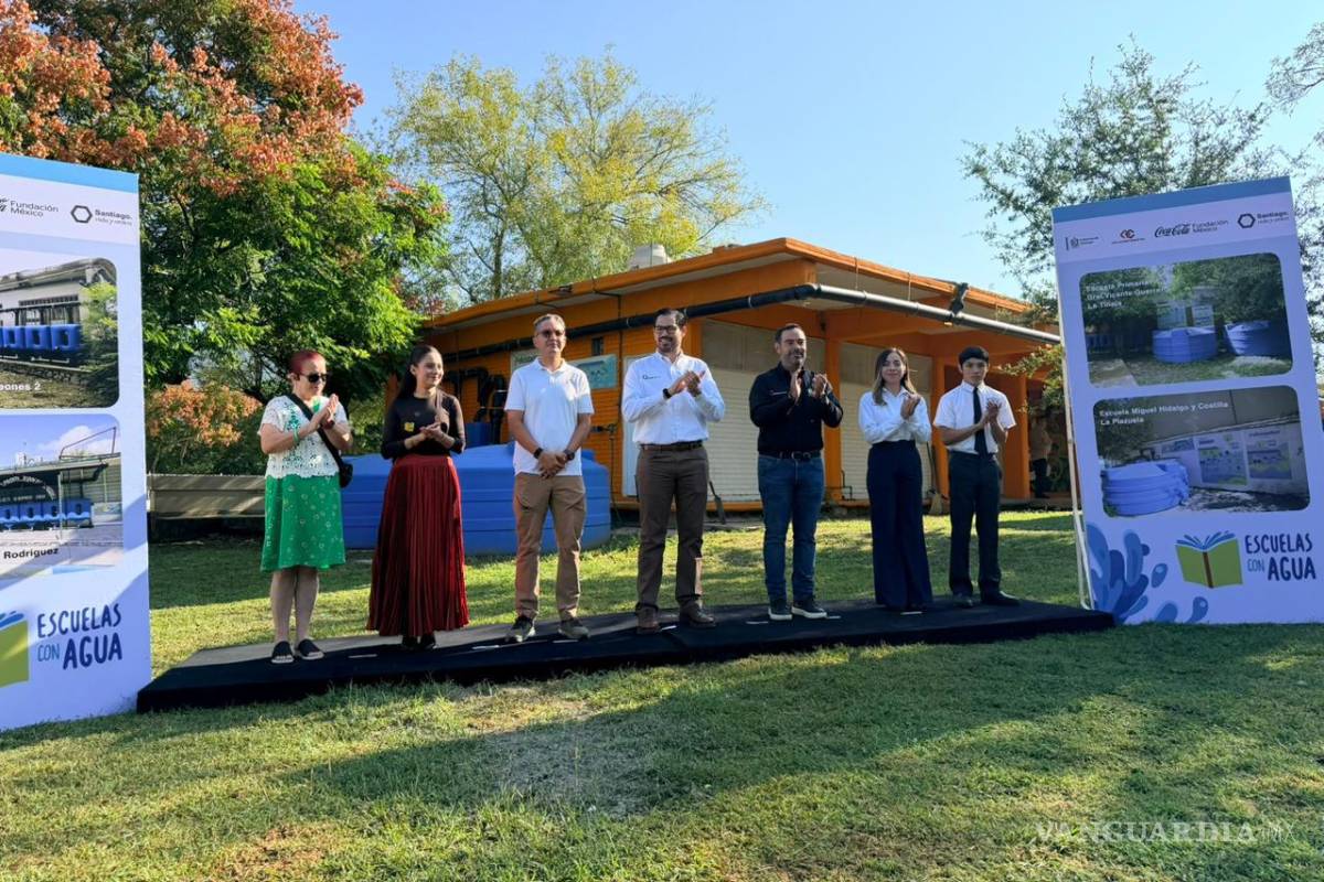 Impulsa Arca Continental el acceso al agua en escuelas de Santiago, NL con cinco nuevos sistemas de captación pluvial