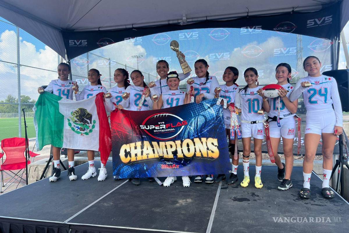 Coahuilenses de Team Azteca ganan seis títulos en torneo internacional de flag football