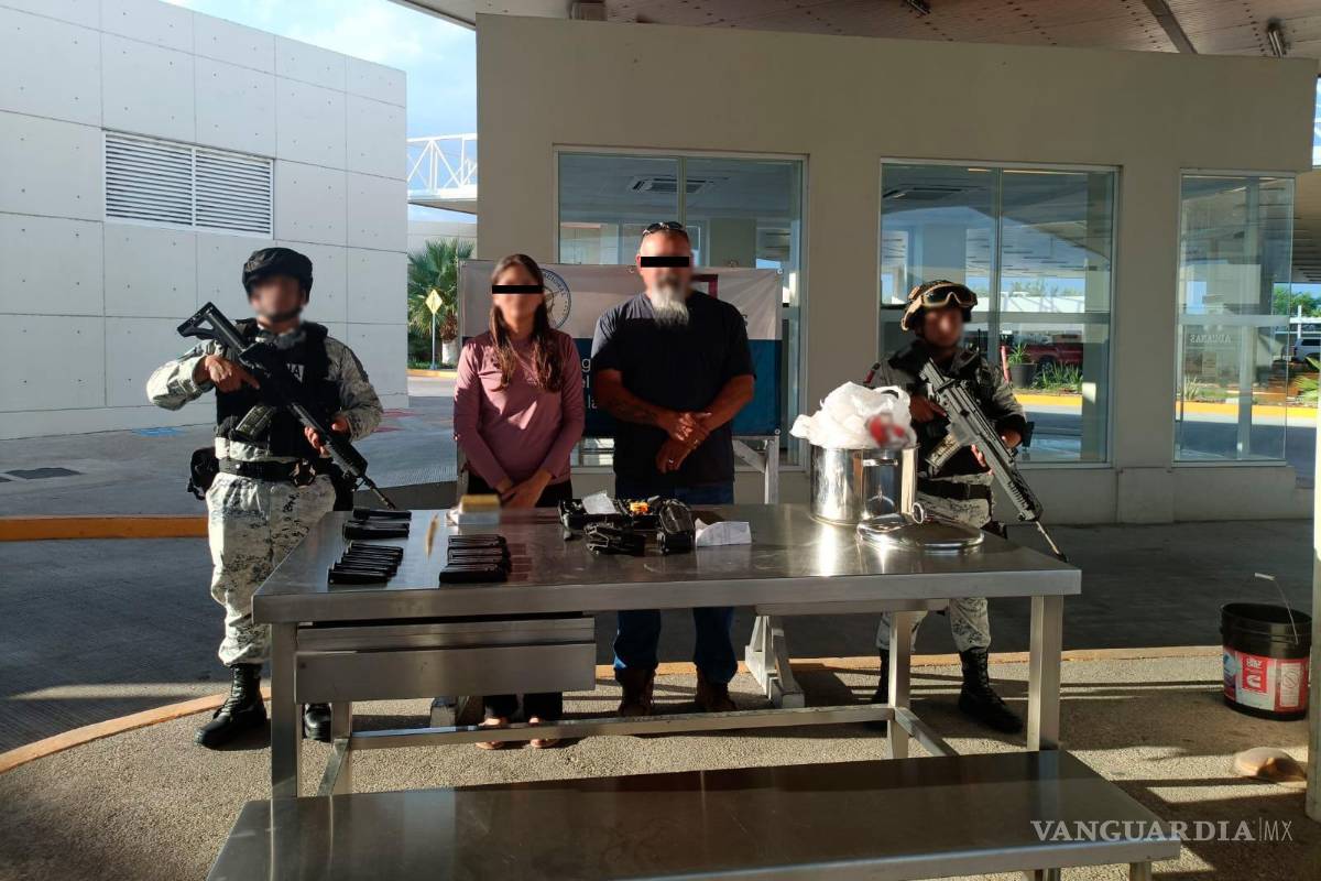 Estadounidense pretendía introducir a Coahuila cargamento bélico oculto en olla de aluminio