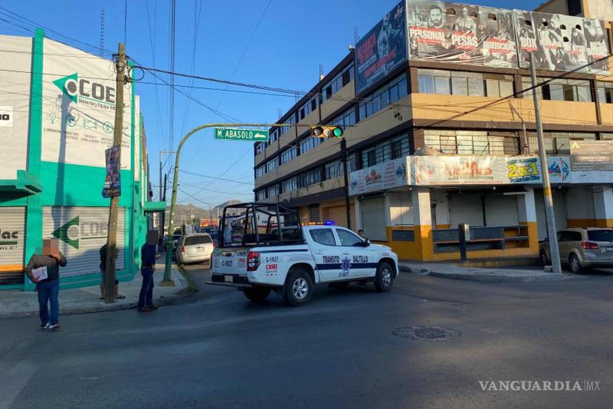 $!El cruce de Abasolo y Manuel Pérez Treviño, escenario del percance vial.
