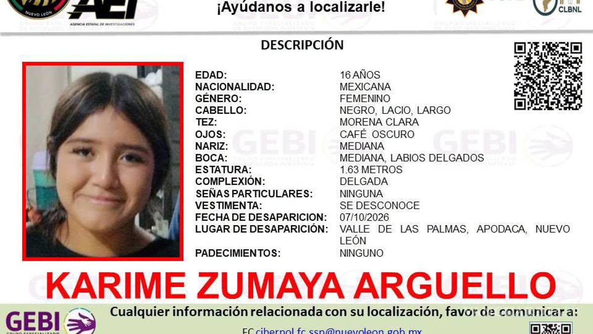 Desaparecen dos menores en NL en los municipios de Apodaca y Mty