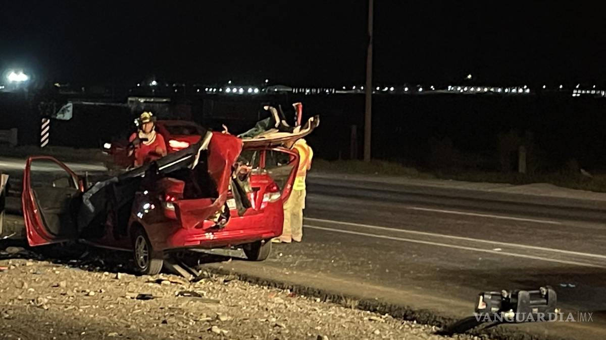 Muere prensado conductor en la Monterrey-Saltillo